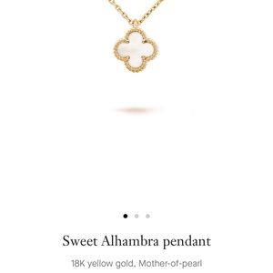 Van Cleef Arpels Sweet Alhambra Necklace 
18K yellow gold, Mother-of-pearl